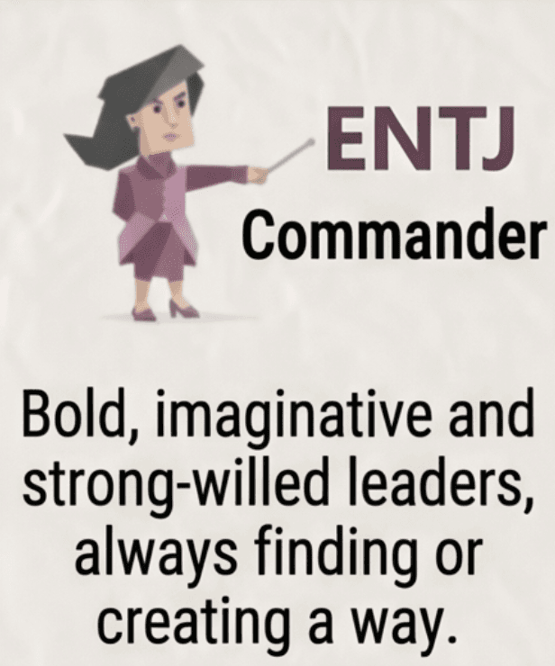 ENTJ (Commander) personality type character illustration for dream analysis