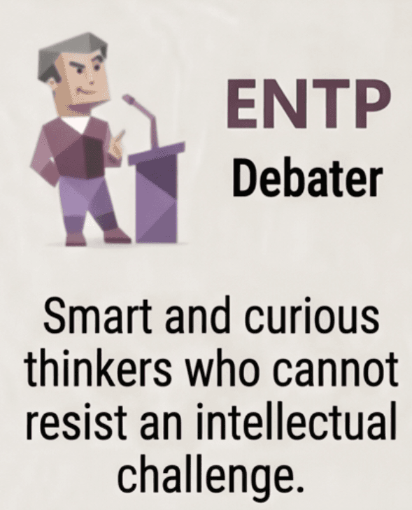 ENTP (Debater) personality type character illustration for dream analysis