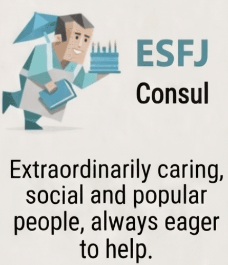 ESFJ (Consul) personality type character illustration for dream analysis