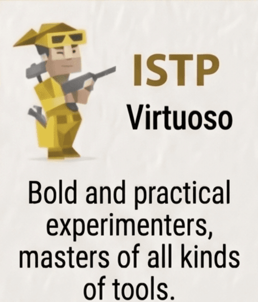 ISTP (Virtuoso) personality type character illustration for dream analysis